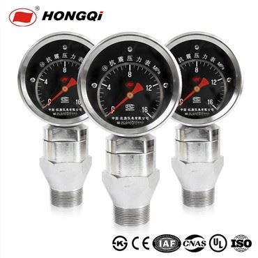 Hongqi 4" tärinänkestävä lietepainemittari eri liitäntäkokoilla.